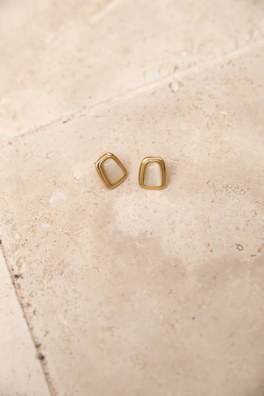 14k Gold Plated Wander Far Earrings Gold - Image 3
