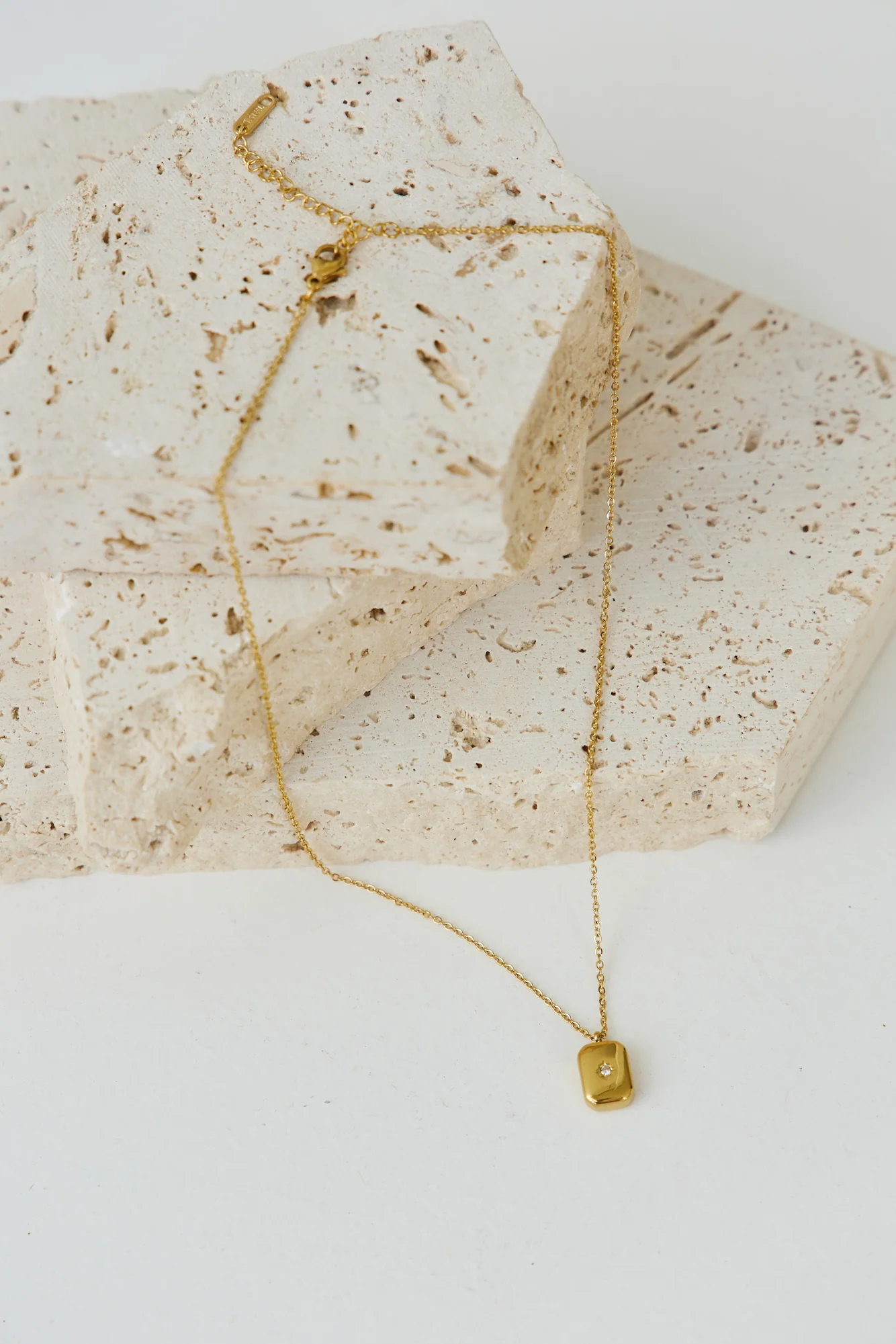 18k Gold Plated Deck Of Cards Necklace Gold