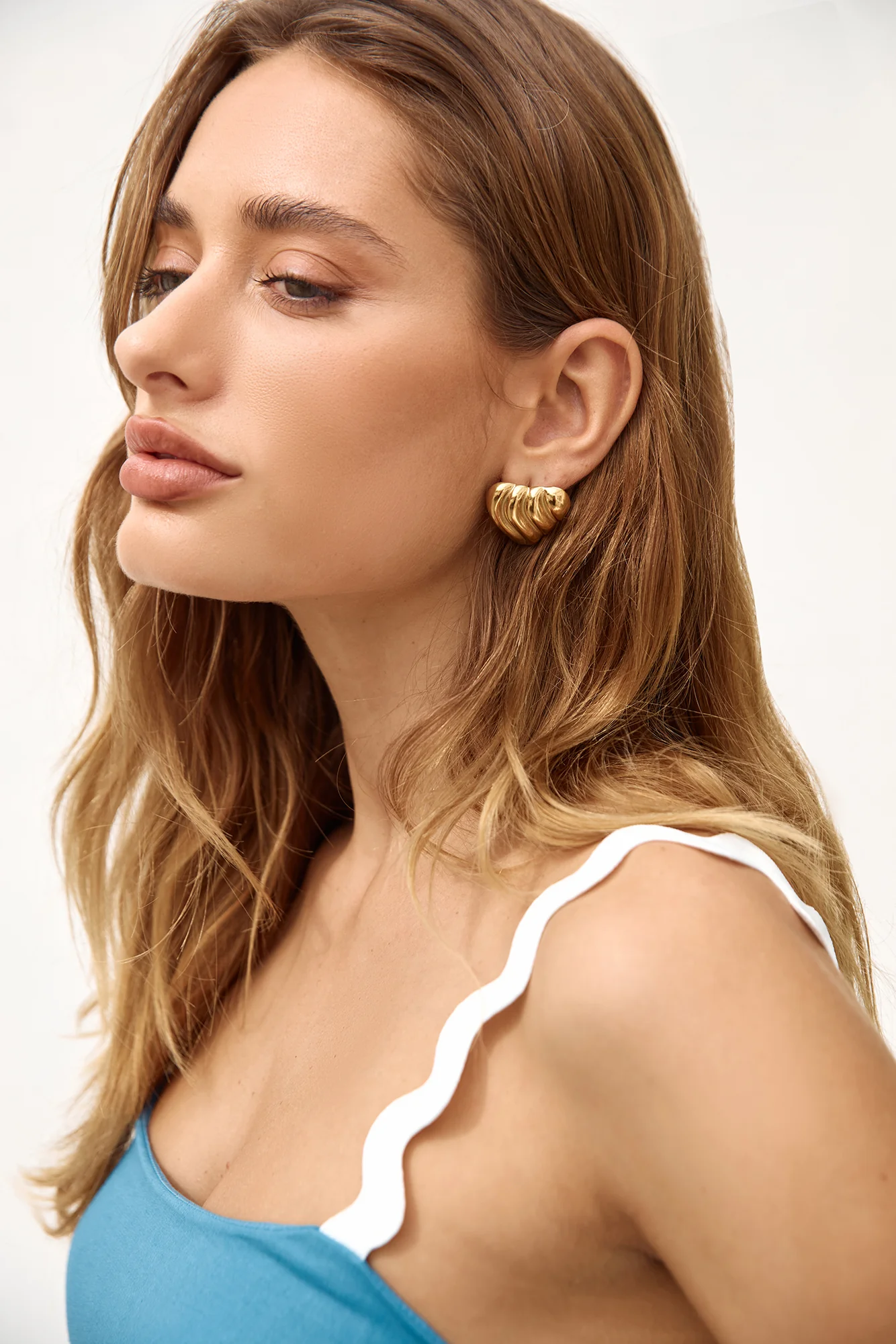 18k Gold Plated Fave Places Earrings Gold - Image 3