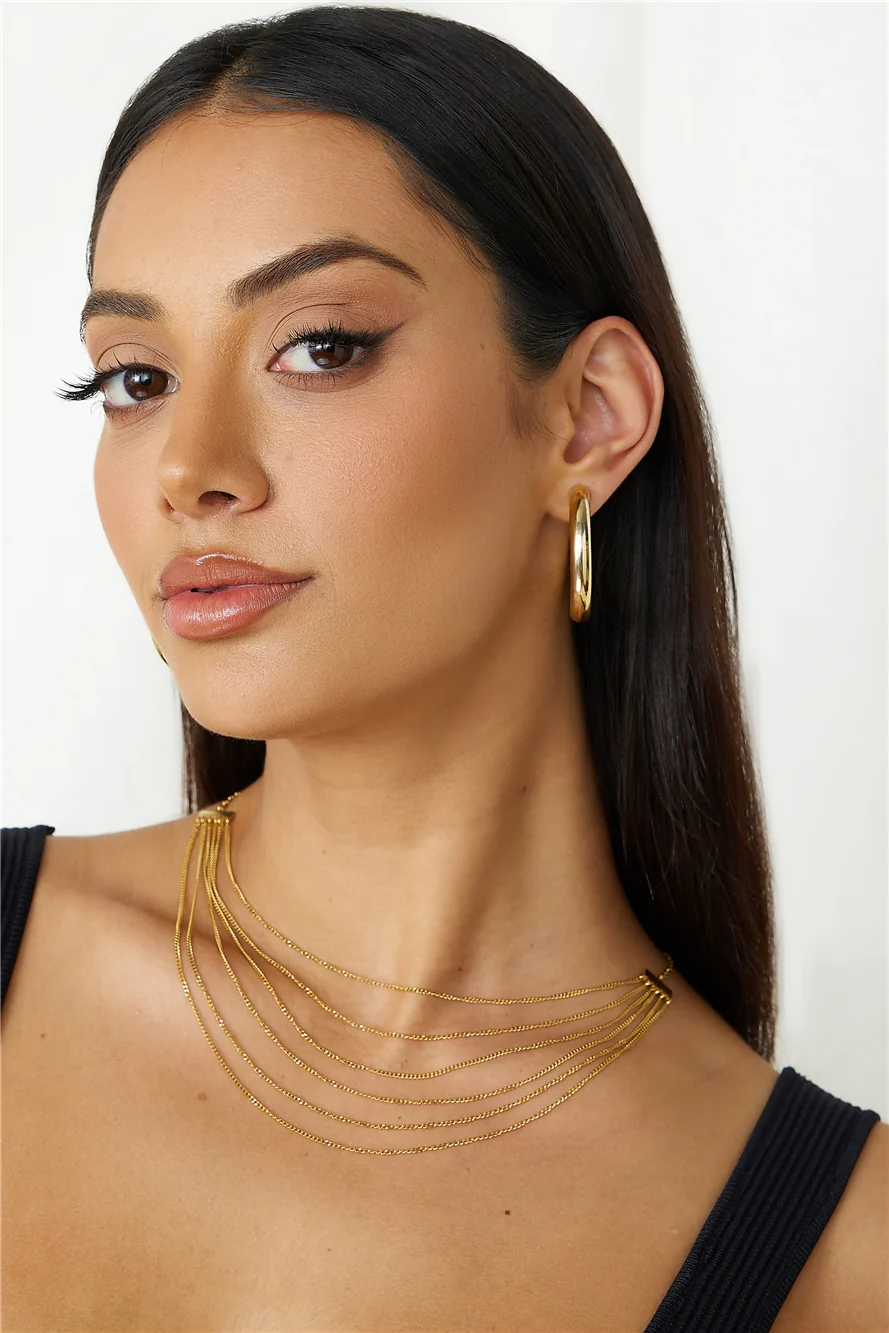 18k Gold Plated Goddess Past Necklace Gold