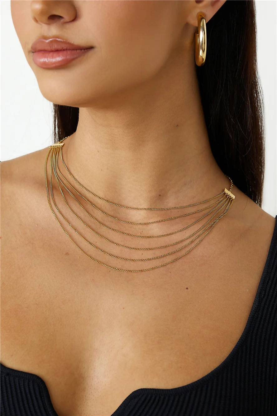 18k Gold Plated Goddess Past Necklace Gold - Image 3