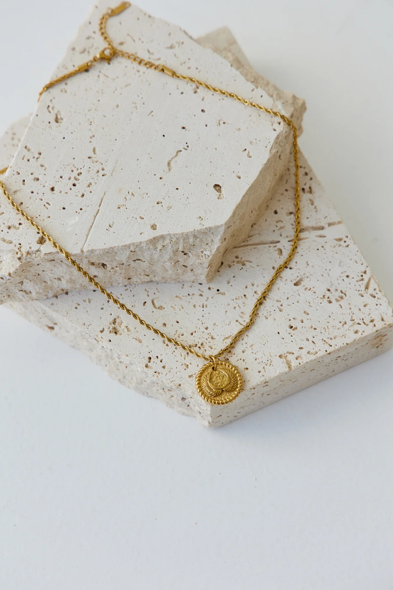 18k Gold Plated In Time Necklace Gold - Image 6