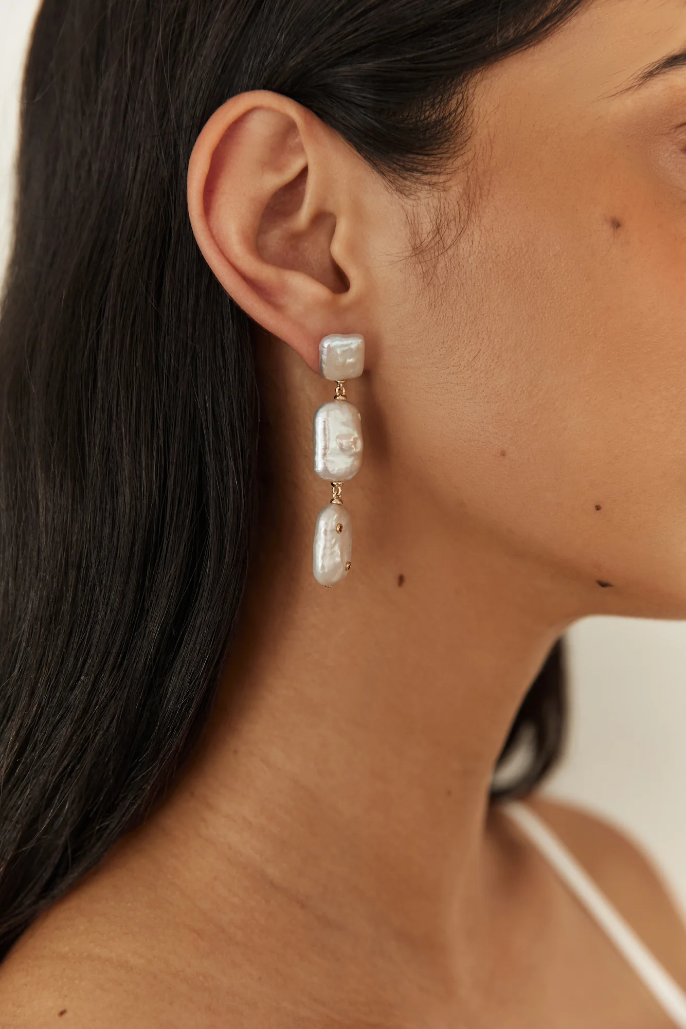 18K Gold Plated Jet Set Earrings Gold