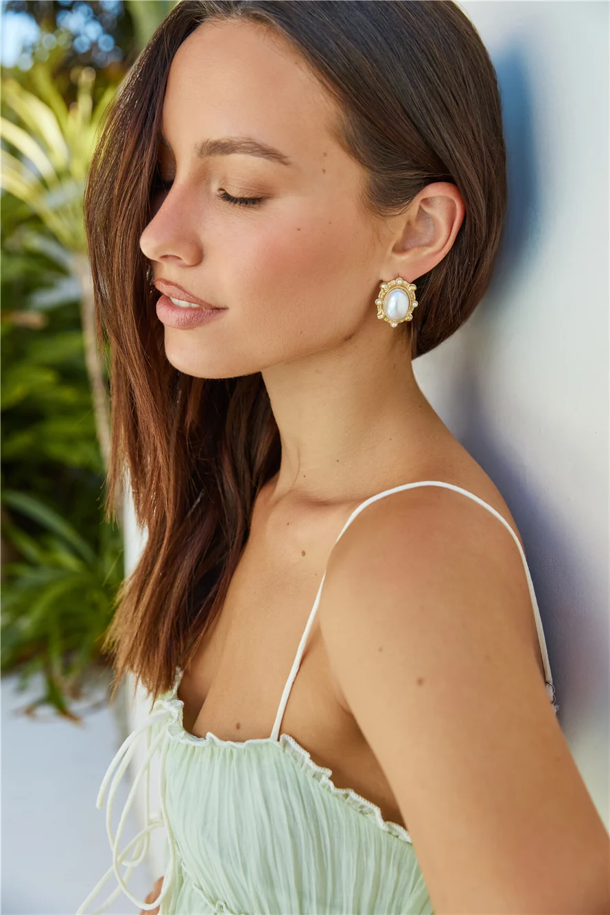 18k Gold Plated Quiet Luxury Earrings Gold - Image 3