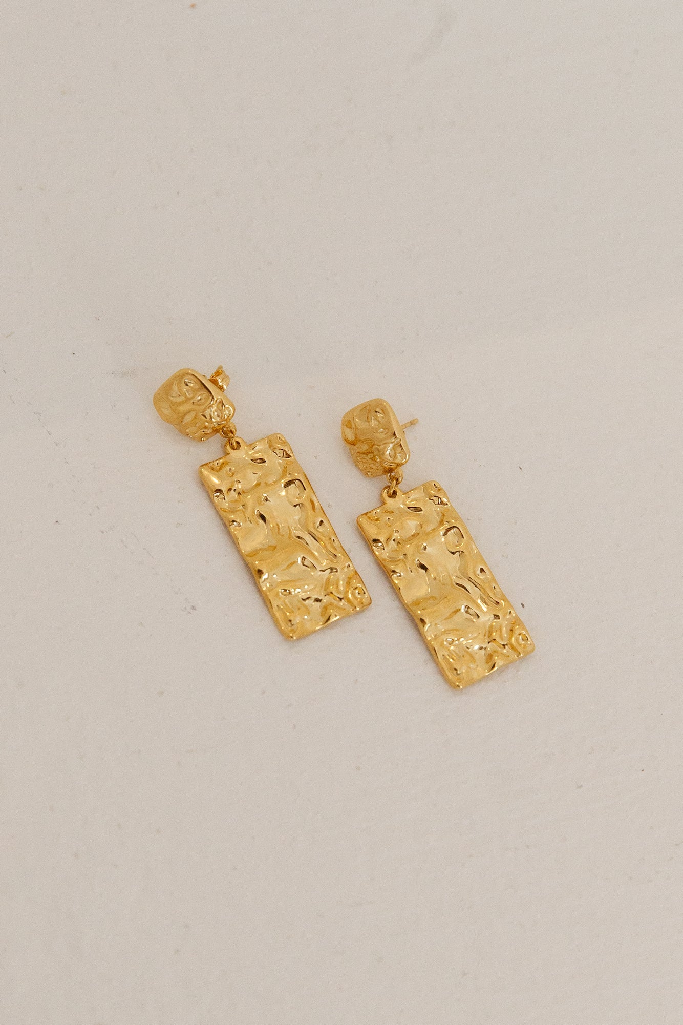 18K Gold Plated Vintage Charm Earrings Gold - Image 3