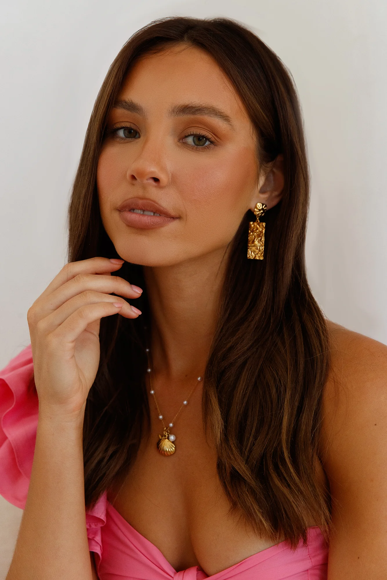 18K Gold Plated Vintage Charm Earrings Gold - Image 4