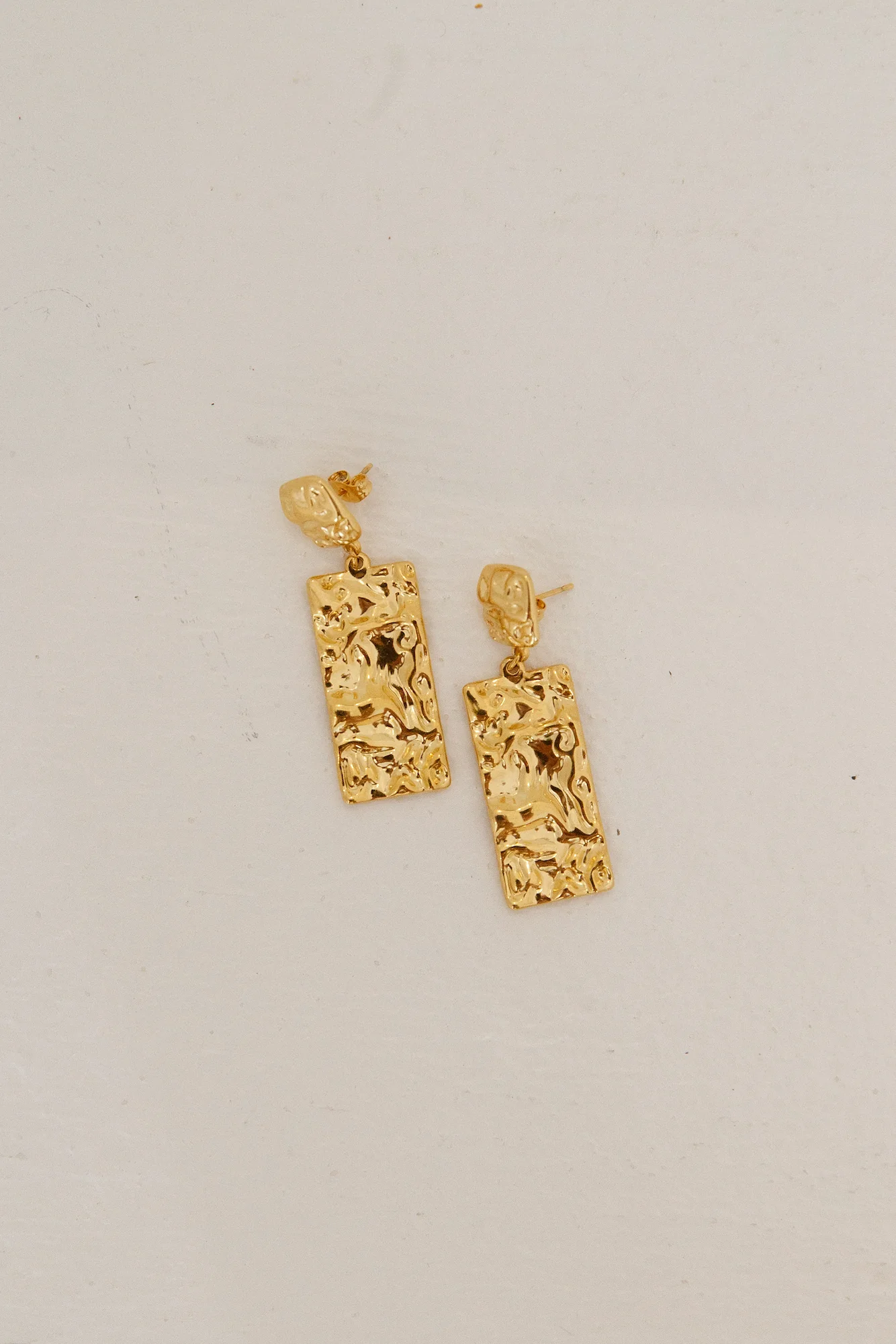 18K Gold Plated Vintage Charm Earrings Gold - Image 5