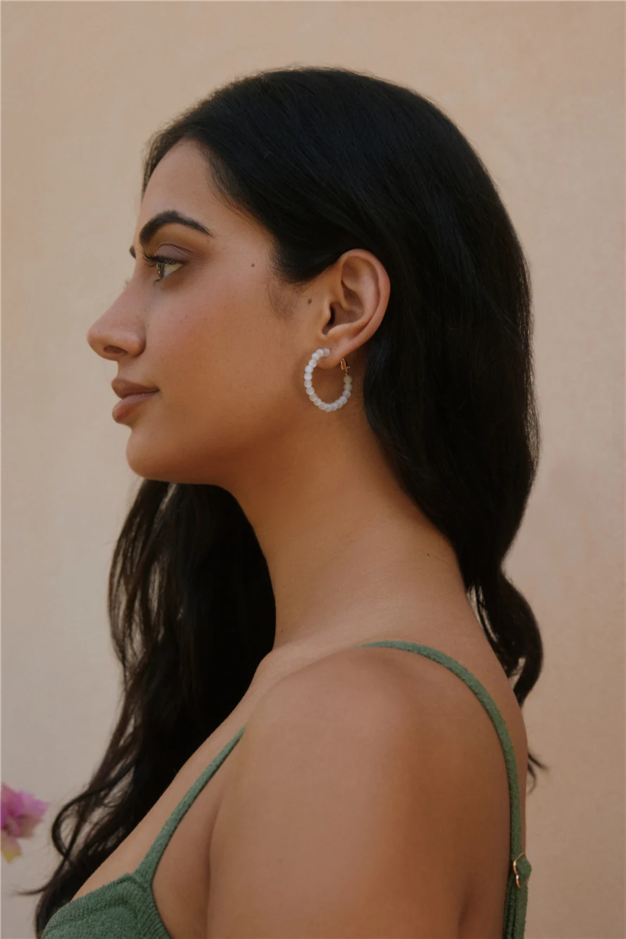18k Gold Plated WaterBeads Earrings Gold - Image 3