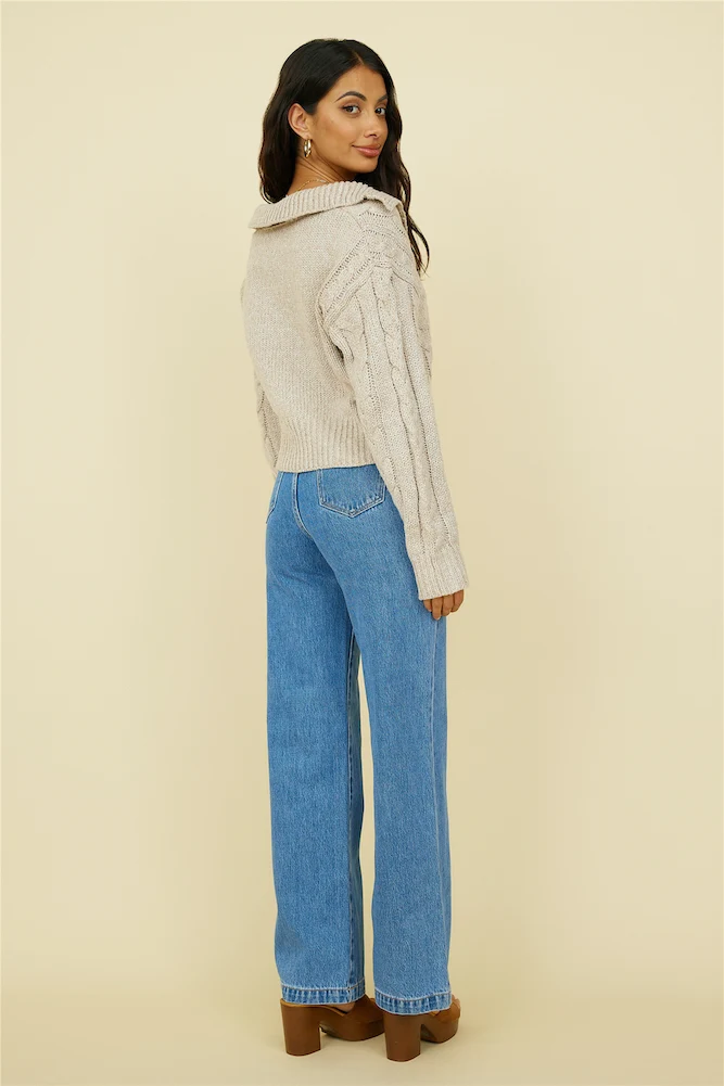ABRAND A 94' High & Wide Jean Mid blue - Image 3