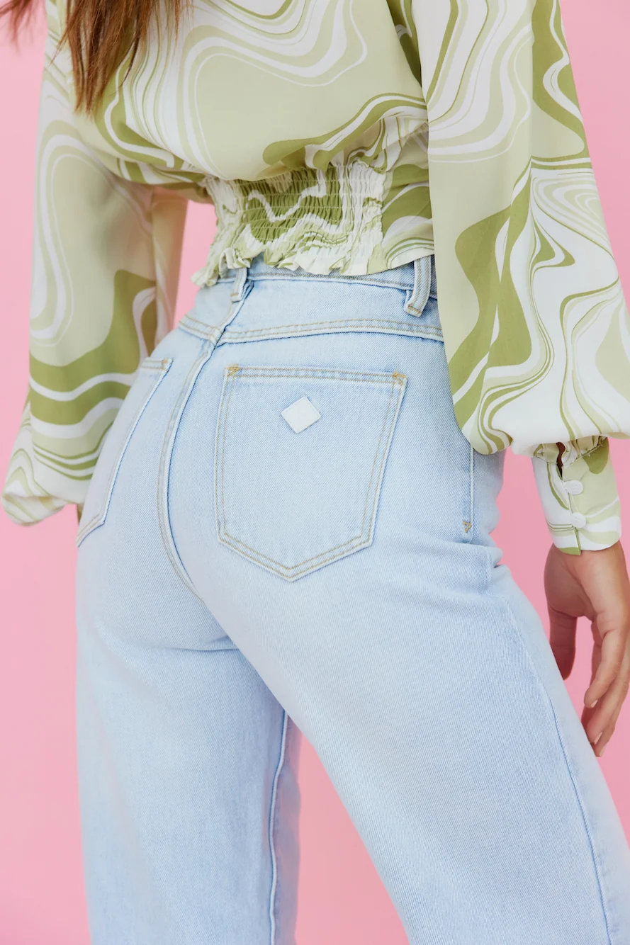 ABRAND A 99 High And Wide Millie Organic Jeans Bleached Blue - Image 9