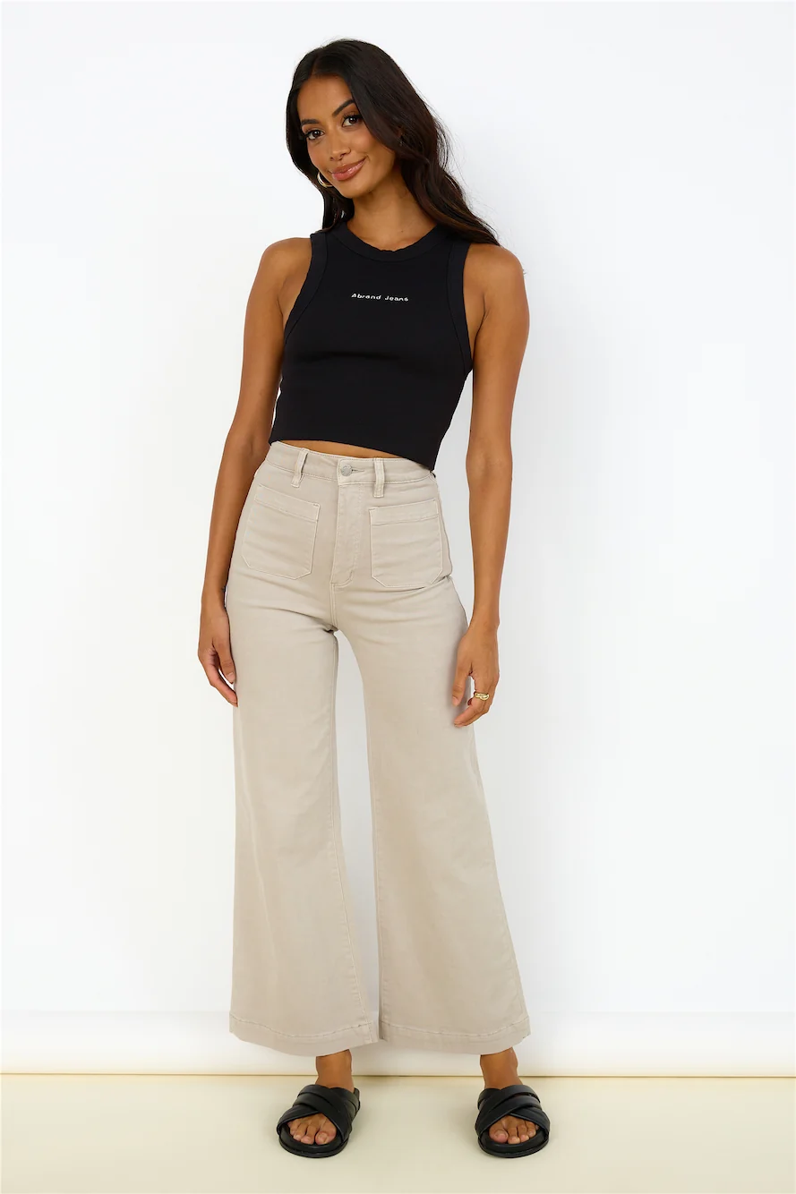 ABRAND A Heather Singlet Black