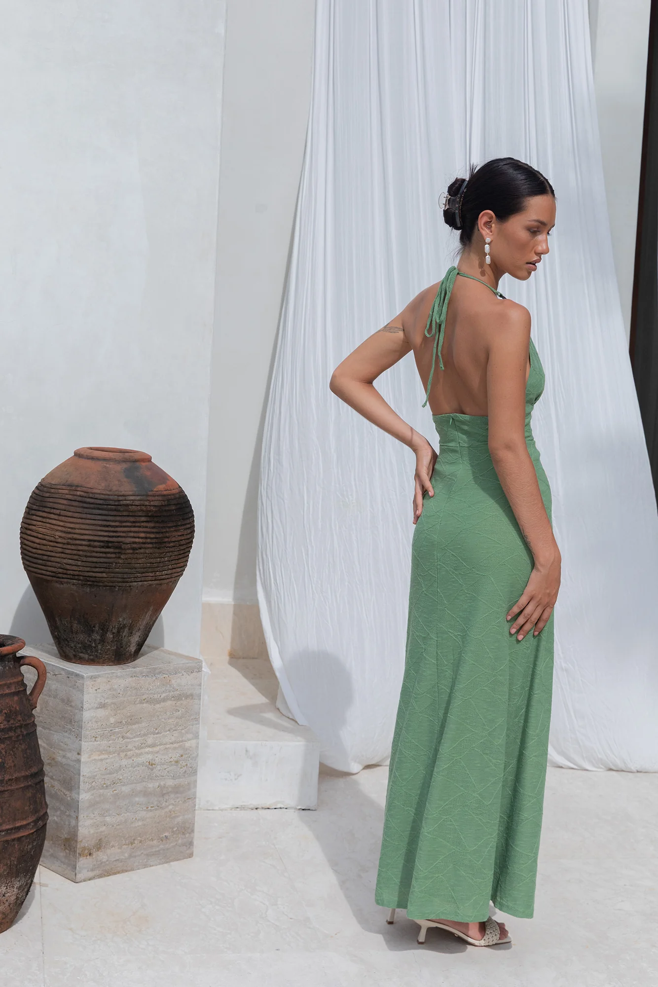 Adano Maxi Dress Green - Image 7