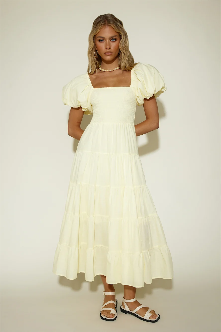 Adela Maxi Dress Yellow - Image 5