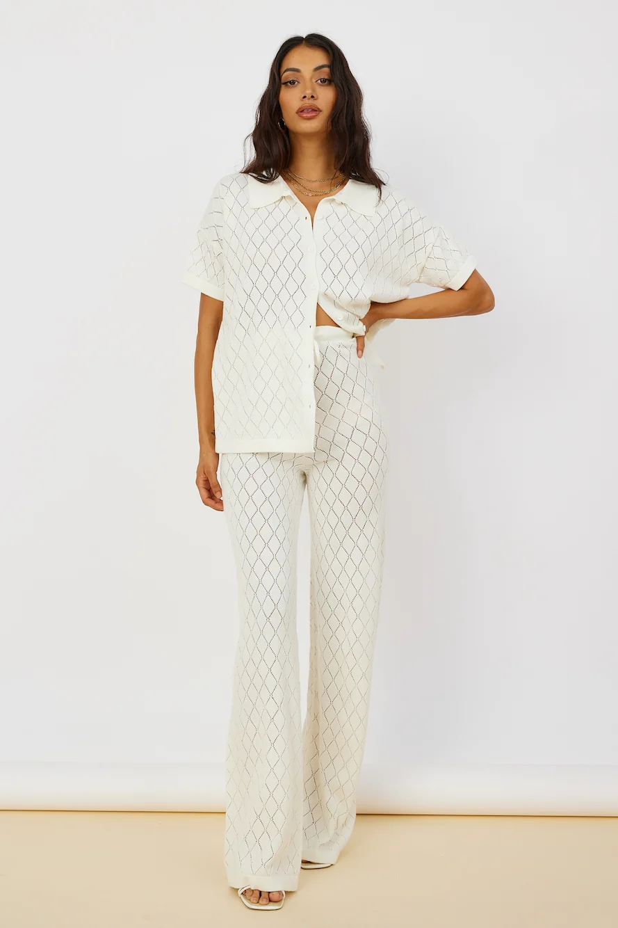 Angel Face Pants White