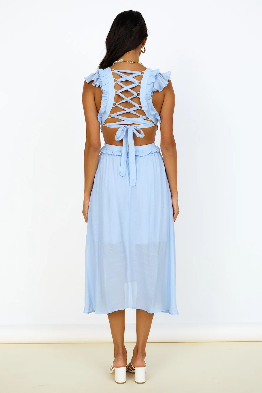Angel Numbers Maxi Dress Blue - Image 8