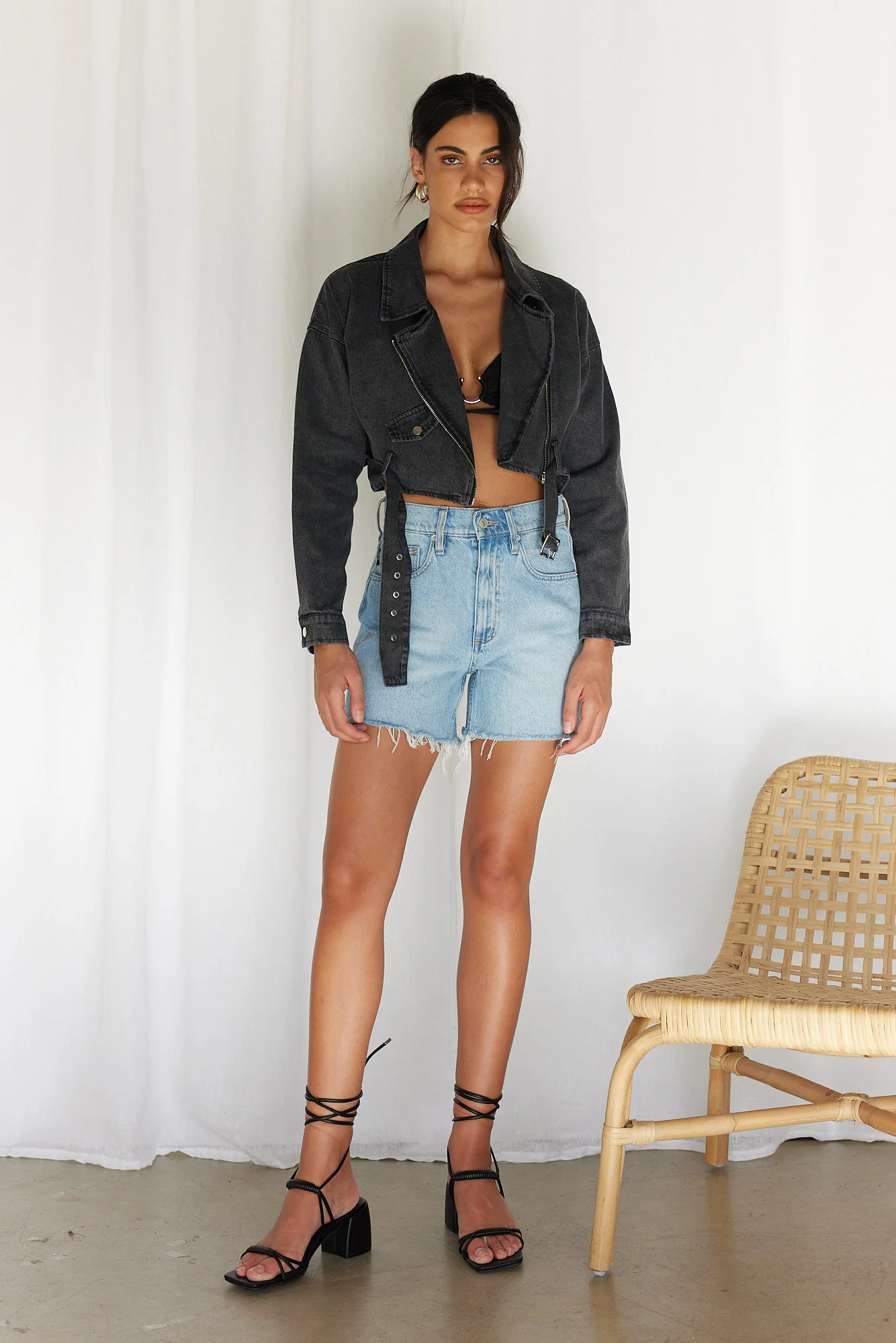 Arena Jacket Black Denim - Image 2