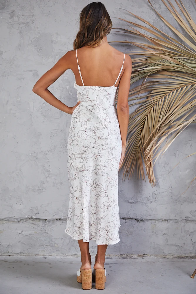 At The Museum Midi Dress White - Image 6