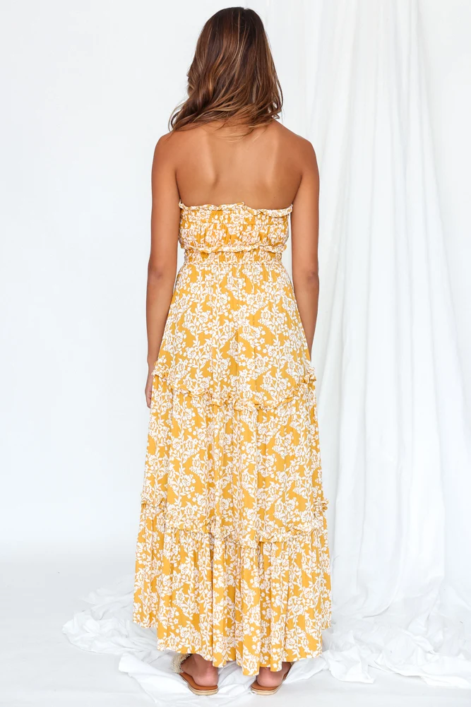 Atlas Maxi Dress Mustard - Image 5