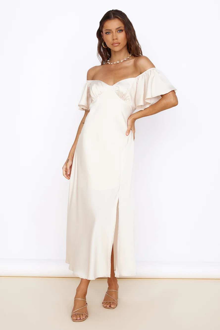 Aurora Skies Maxi Dress Cream - Image 2