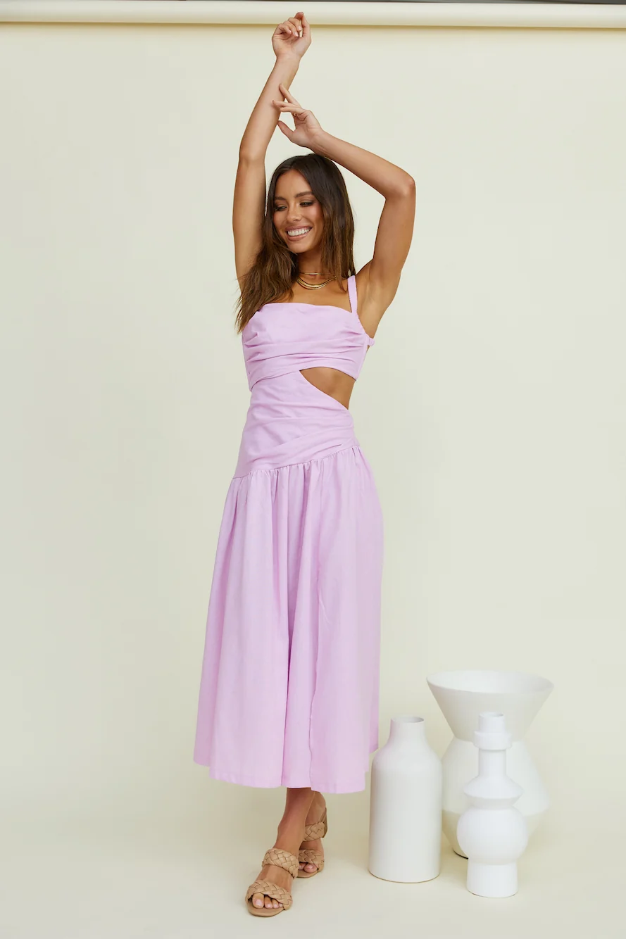 Autumn Warmth Maxi Dress Lilac - Image 3