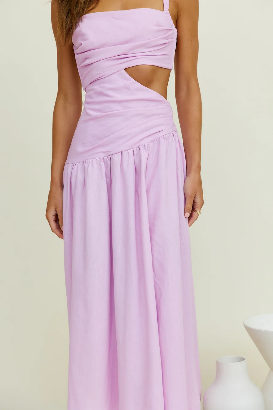 Autumn Warmth Maxi Dress Lilac - Image 4
