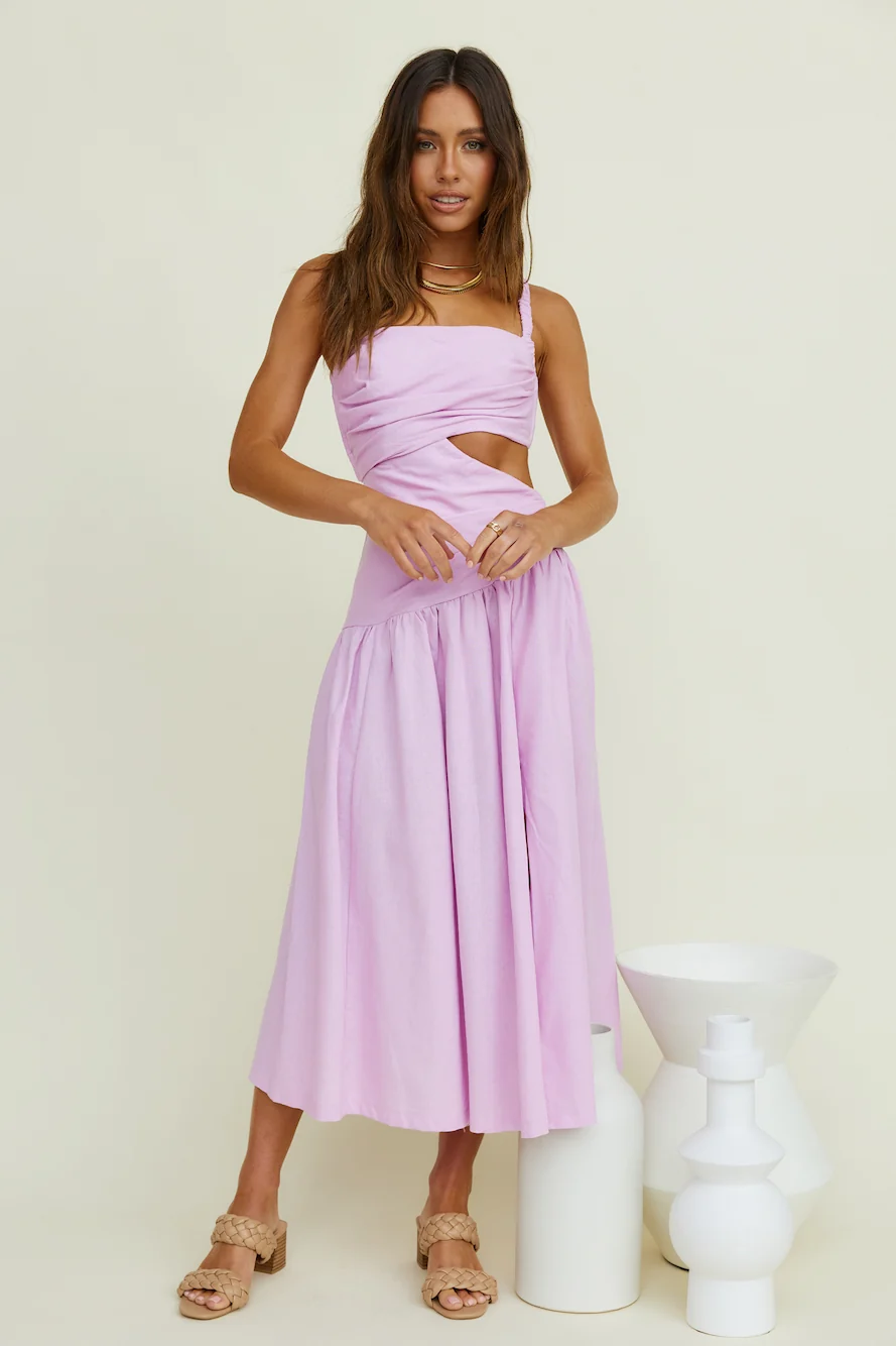 Autumn Warmth Maxi Dress Lilac - Image 7