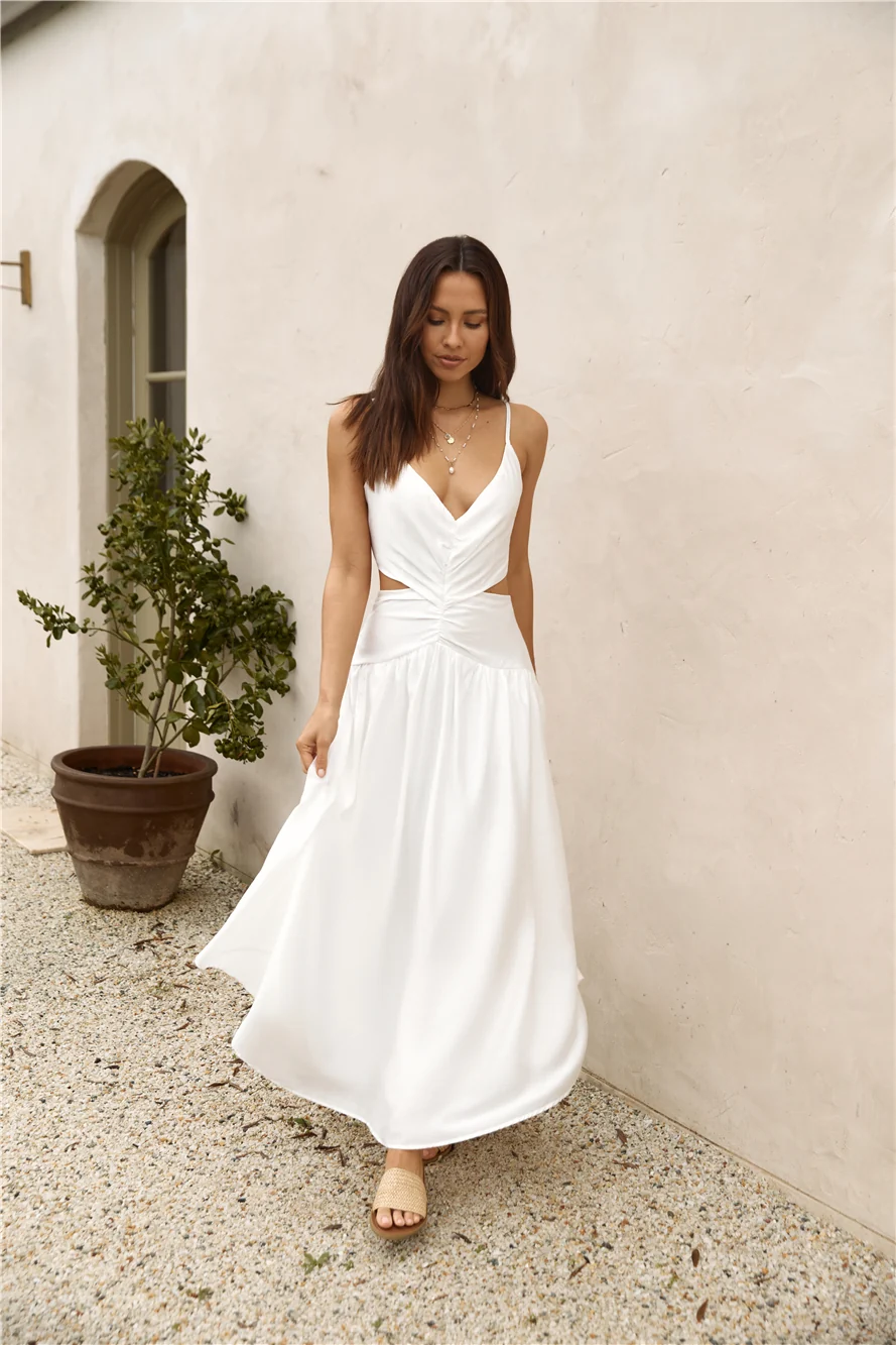 Azure Horizon Maxi Dress White - Image 5