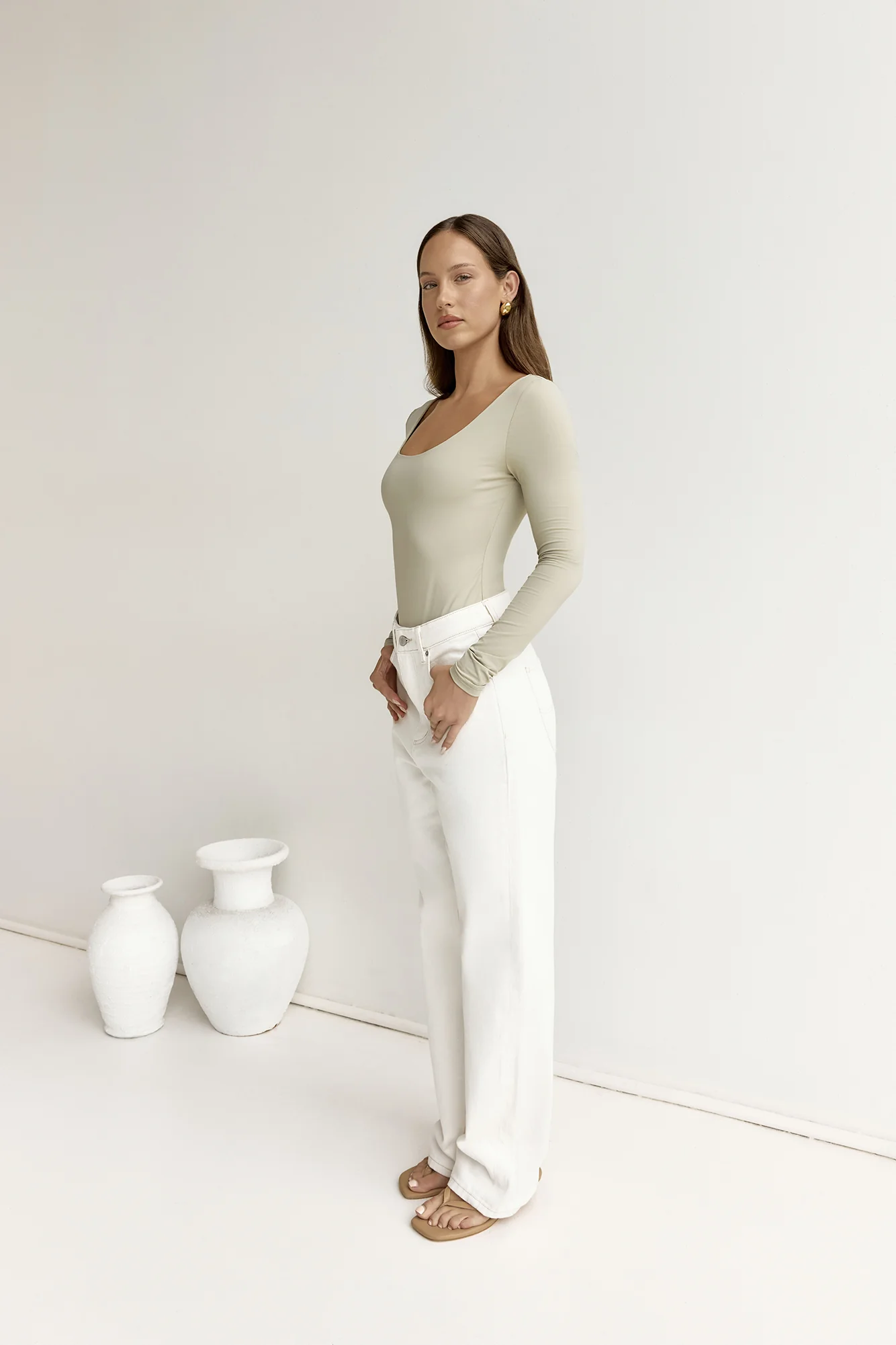 BASE Second Skin Long Sleeve Bodysuit Sage - Image 7