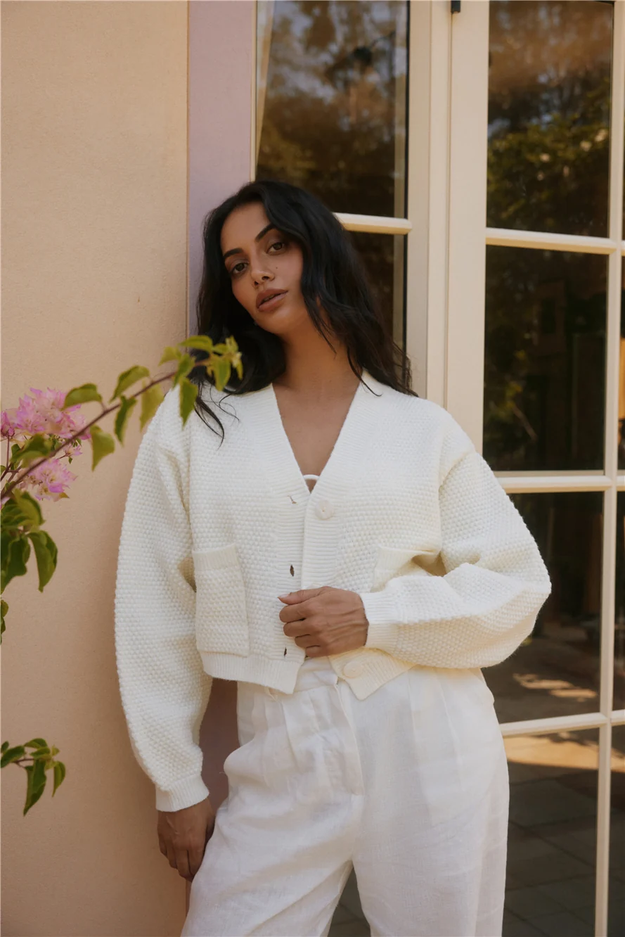 Bayview Cardigan Cream - Image 5