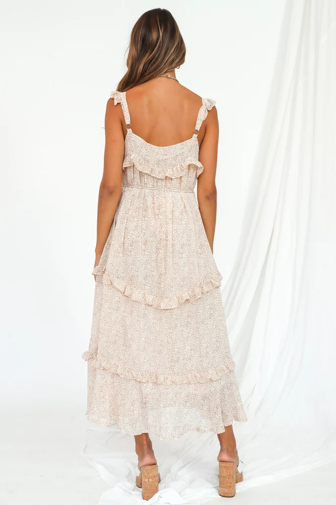 Beatrice Maxi Dress Beige - Image 4