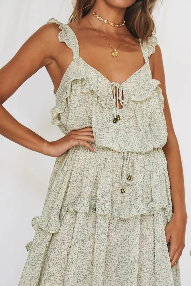 Beatrice Maxi Dress Olive - Image 6