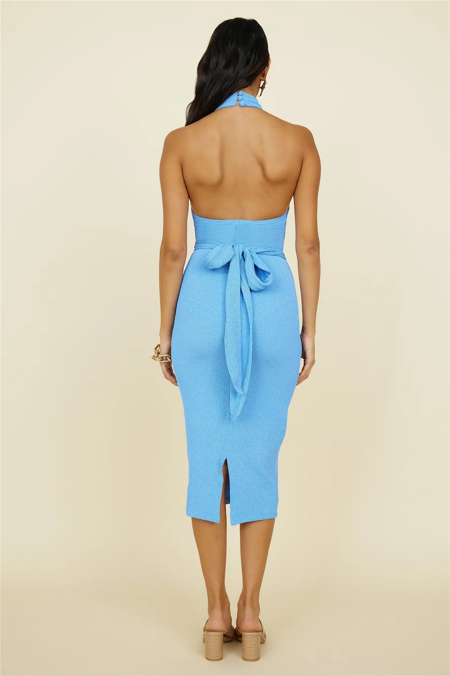 Best of Times Midi Dress Blue - Image 7