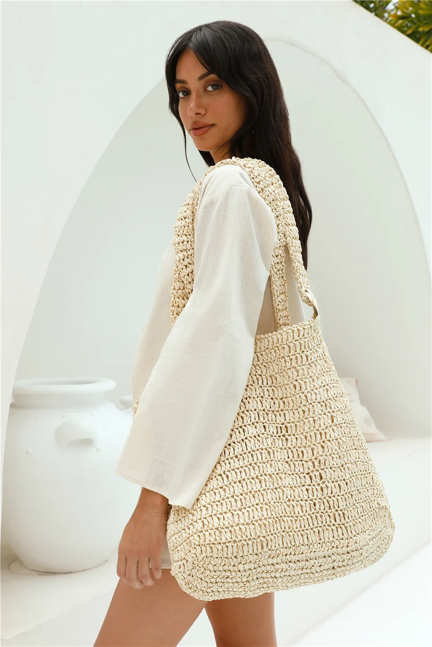 BILLINI Ocean Tote Bag Natural Raffia - Image 3