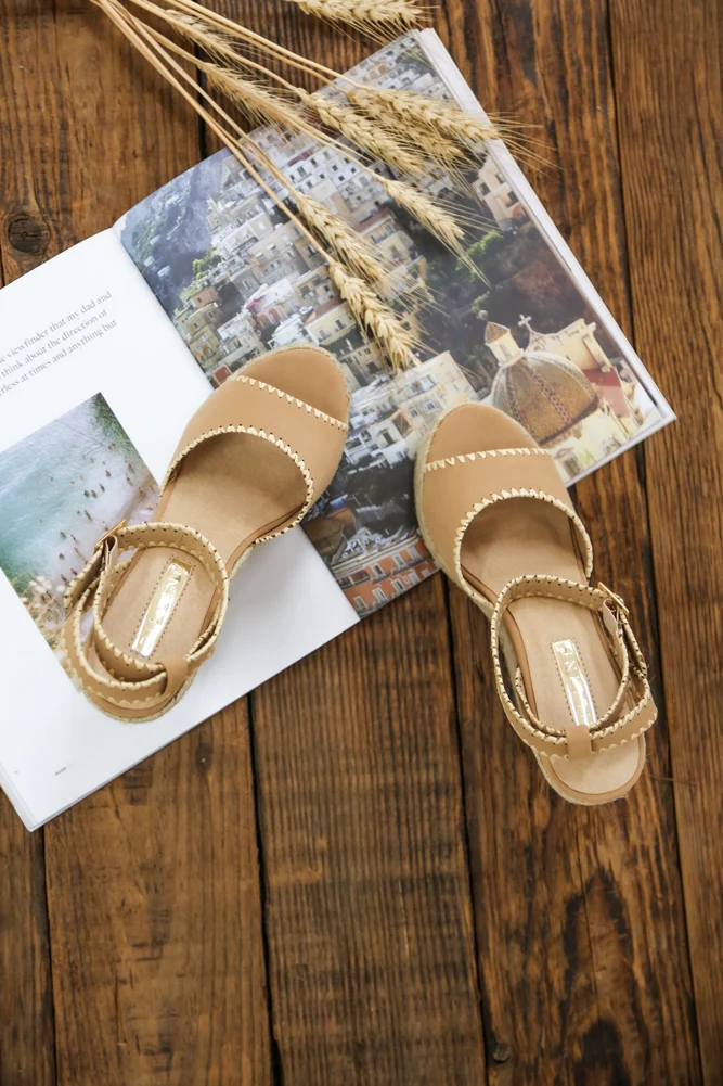 BILLINI Sasha Wedge Heel Camel Nubuck - Image 4