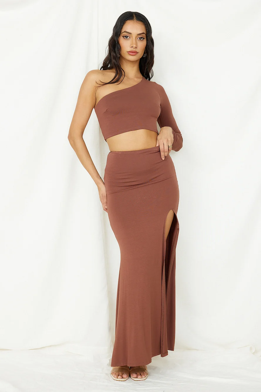 Birds Are Singing Maxi Skirt Brown - Image 2