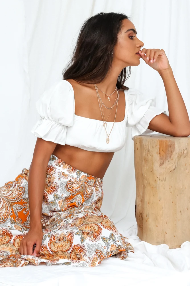 Blinding Lights Crop Top White - Image 5