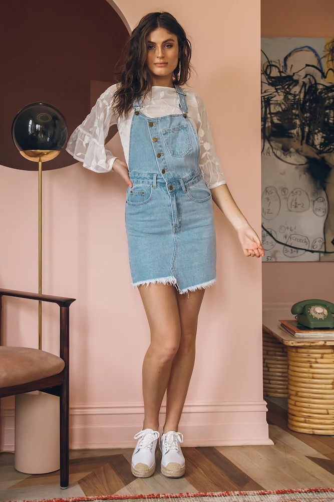 Born And Raised Overalls Dress - Image 3