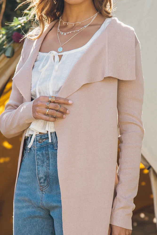 Burning Bridges Cardigan Mocha - Image 6