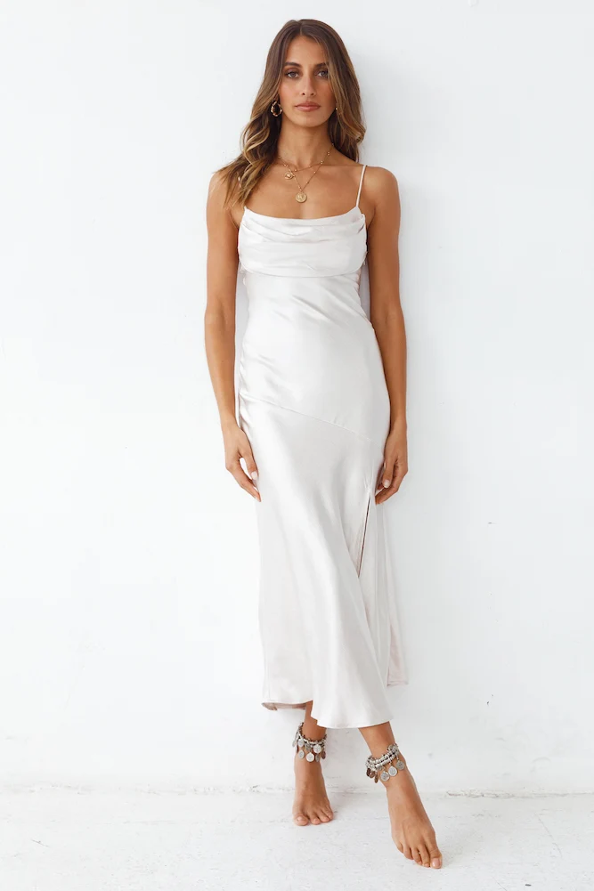 Burning Bright Maxi Dress Champagne - Image 4