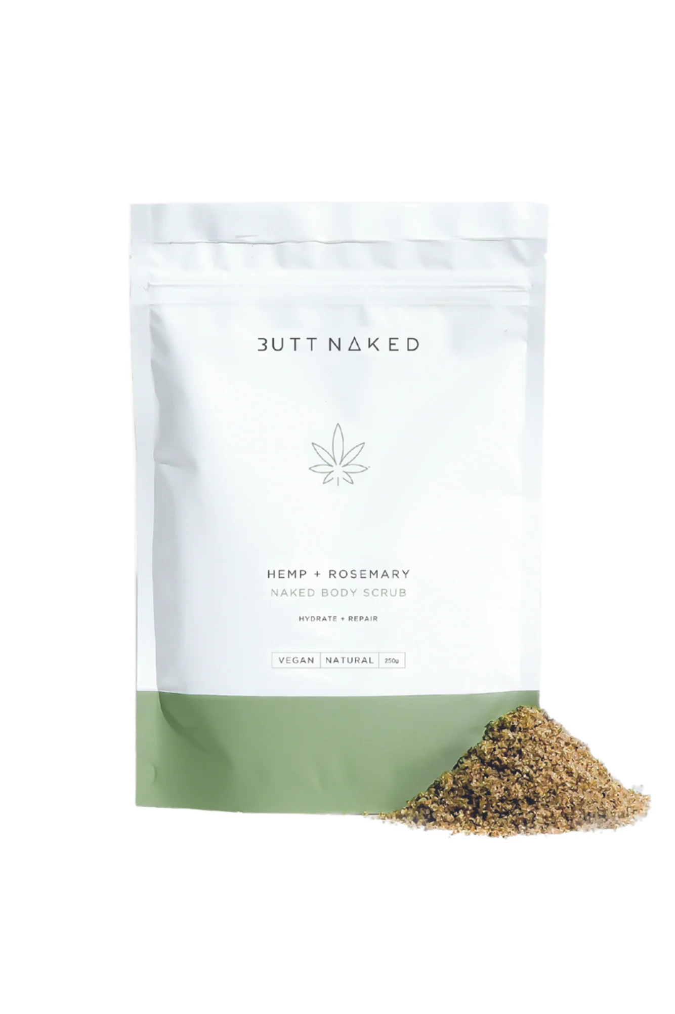 BUTT NAKED Hemp + Rosemary Body Scrub 250g - Image 2
