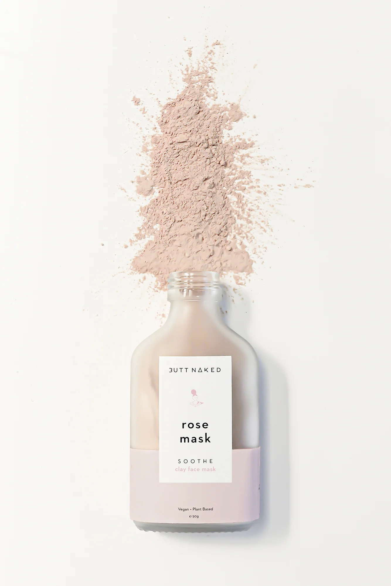 BUTT NAKED Rose Pink Clay Face Mask 50g - Image 3