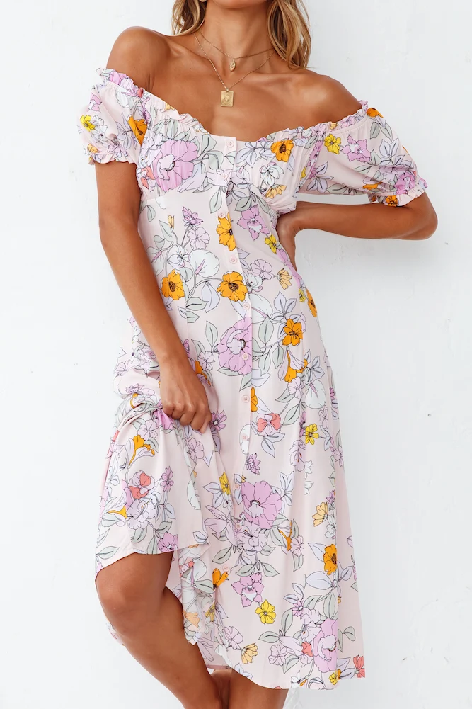 Buttercream Flowers Midi Dress - Image 6