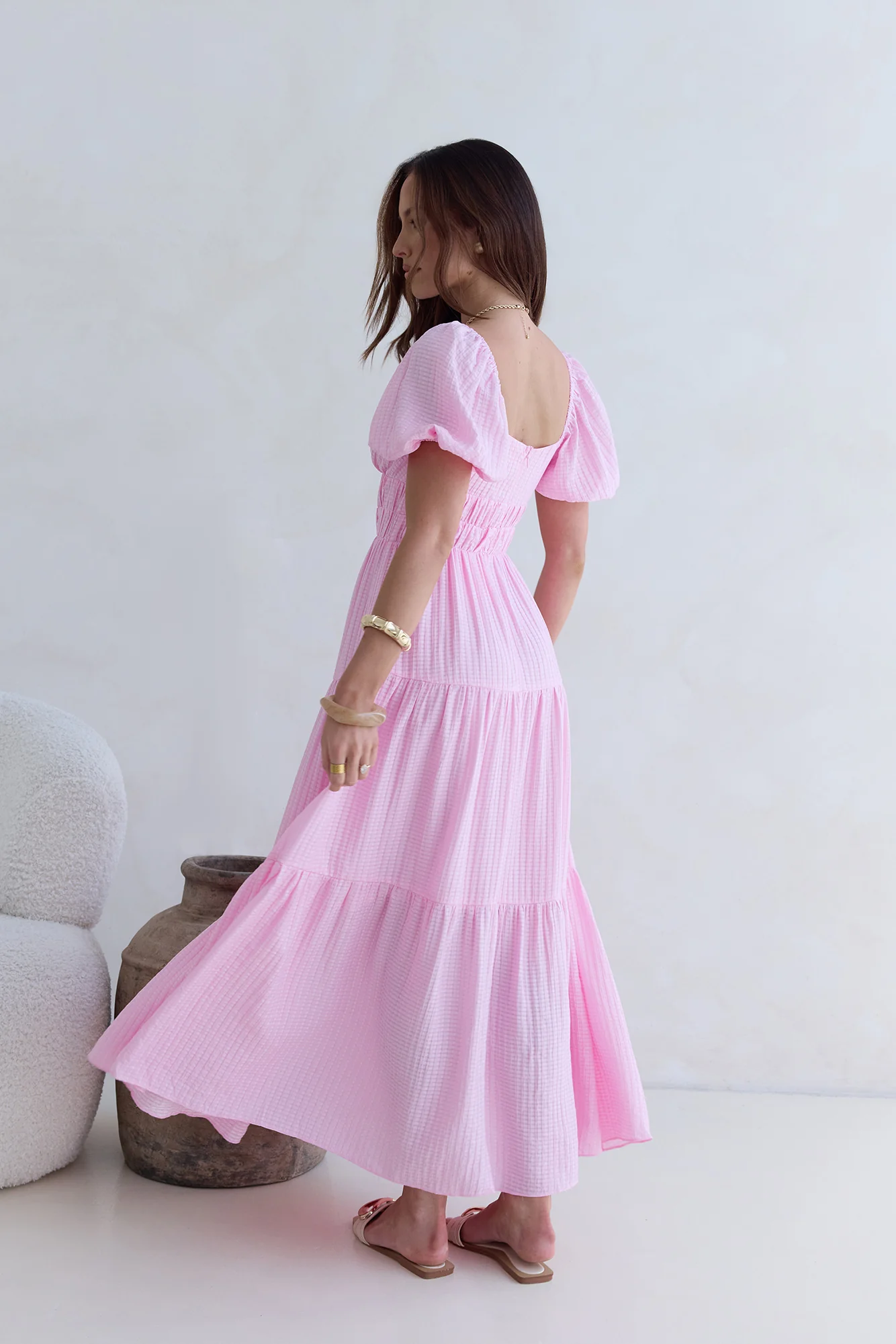Butterfly Wings Maxi Dress Pink - Image 8