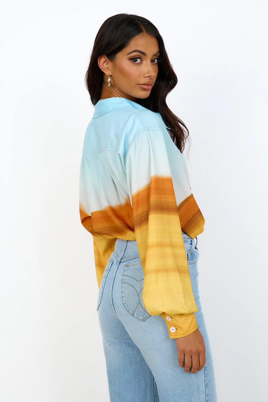 C/MEO COLLECTIVE Vertigo Shirt Landscape Print - Image 14