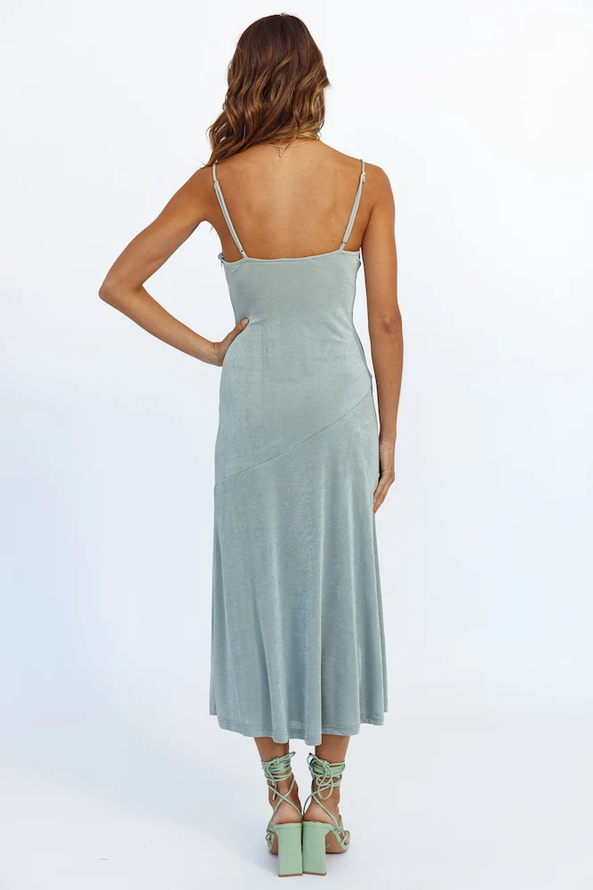 Calling Out Maxi Dress Sage - Image 6