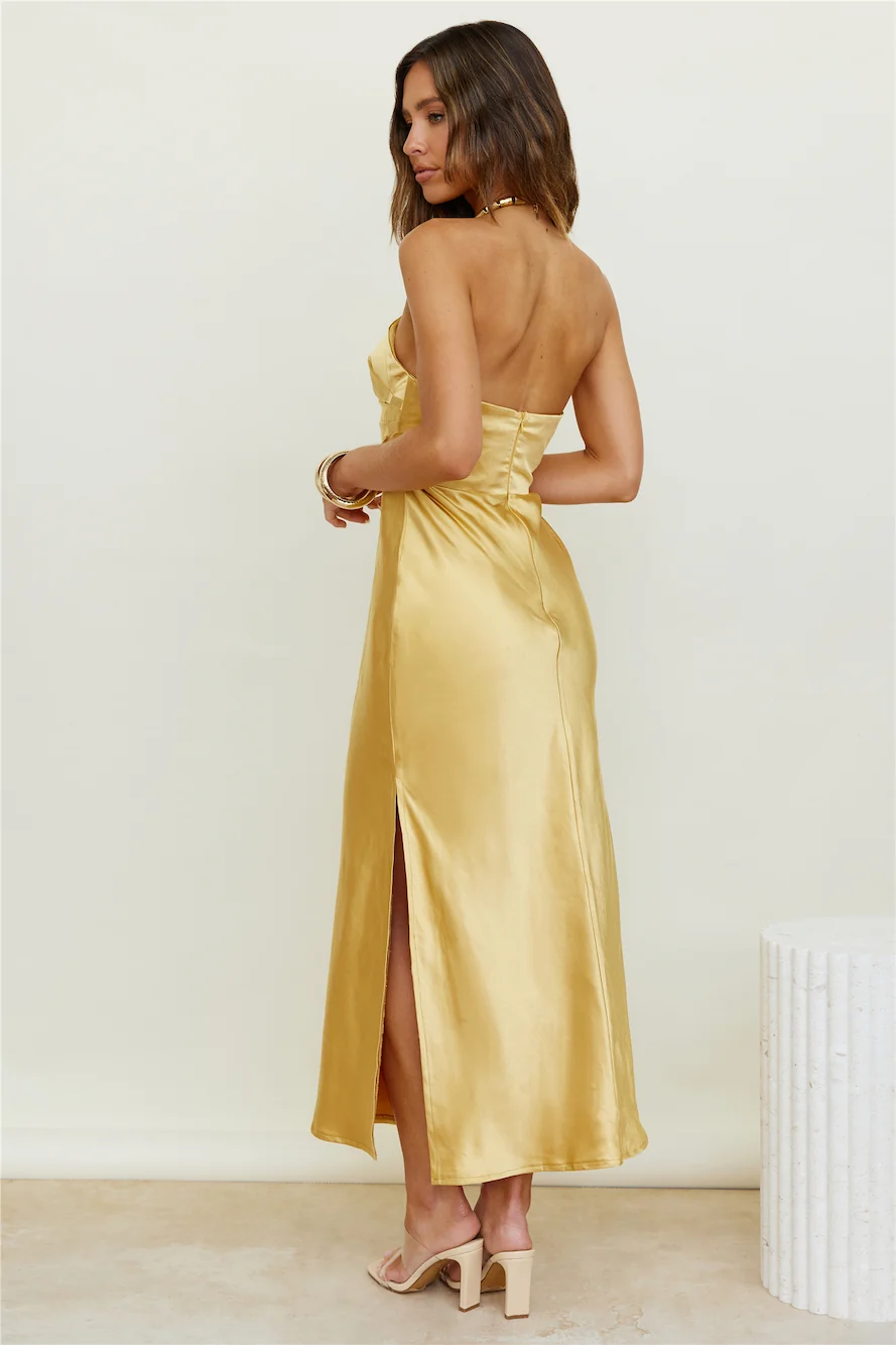 Caraway Maxi Dress Gold - Image 9