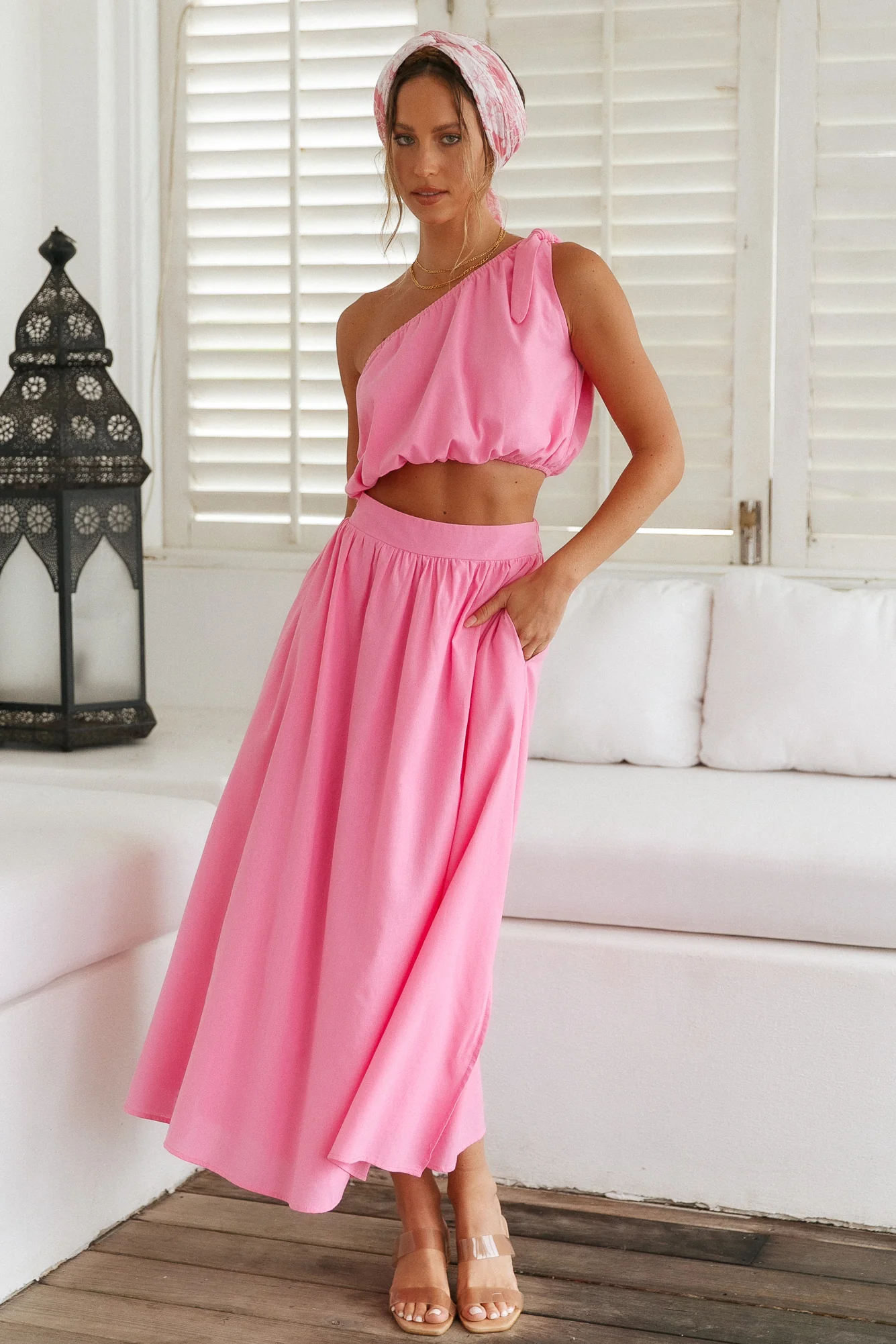 Carpe Diem Maxi Skirt Pink - Image 4