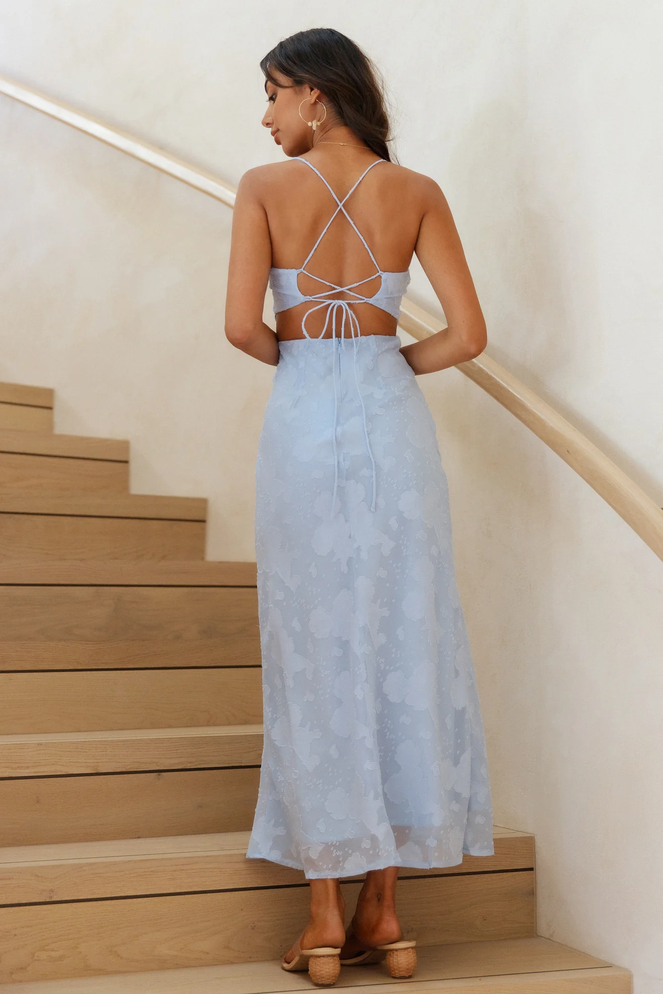 Cascalone Maxi Dress Blue - Image 5