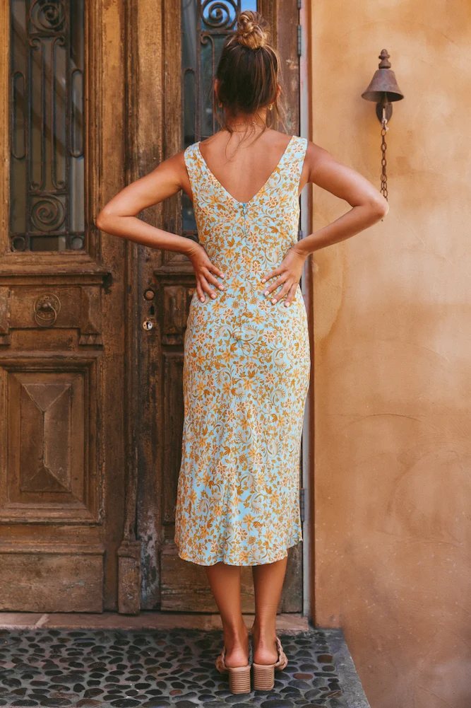 Cece Midi Dress Blue - Image 4