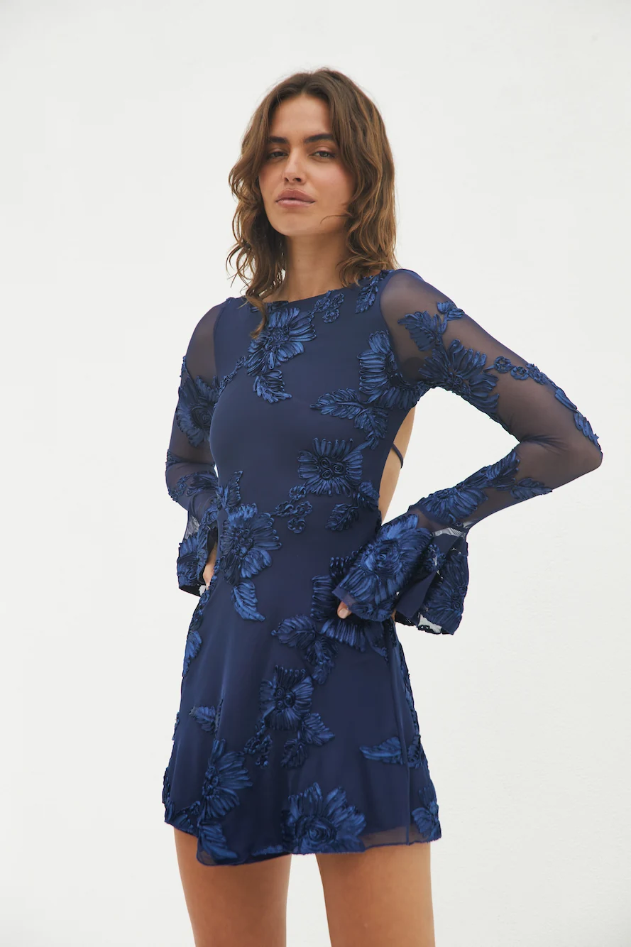 Celeste Mini Dress Navy - Image 5